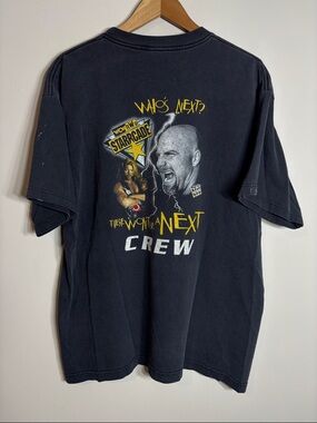 Vtg WCW NWO Starrcade Goldberg Nash Wrestling Crew Shirt XL